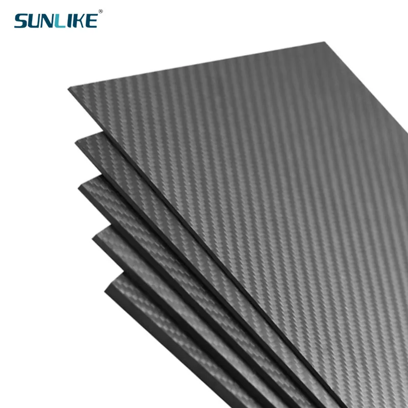 200x250mm Full 3K Carbon Fiber Plate Sheet High Strength Carbon Board Panel Thickness 0.5mm 1mm 1.5mm 2mm 2.5mm 3mm 4mm 5mm 6mm