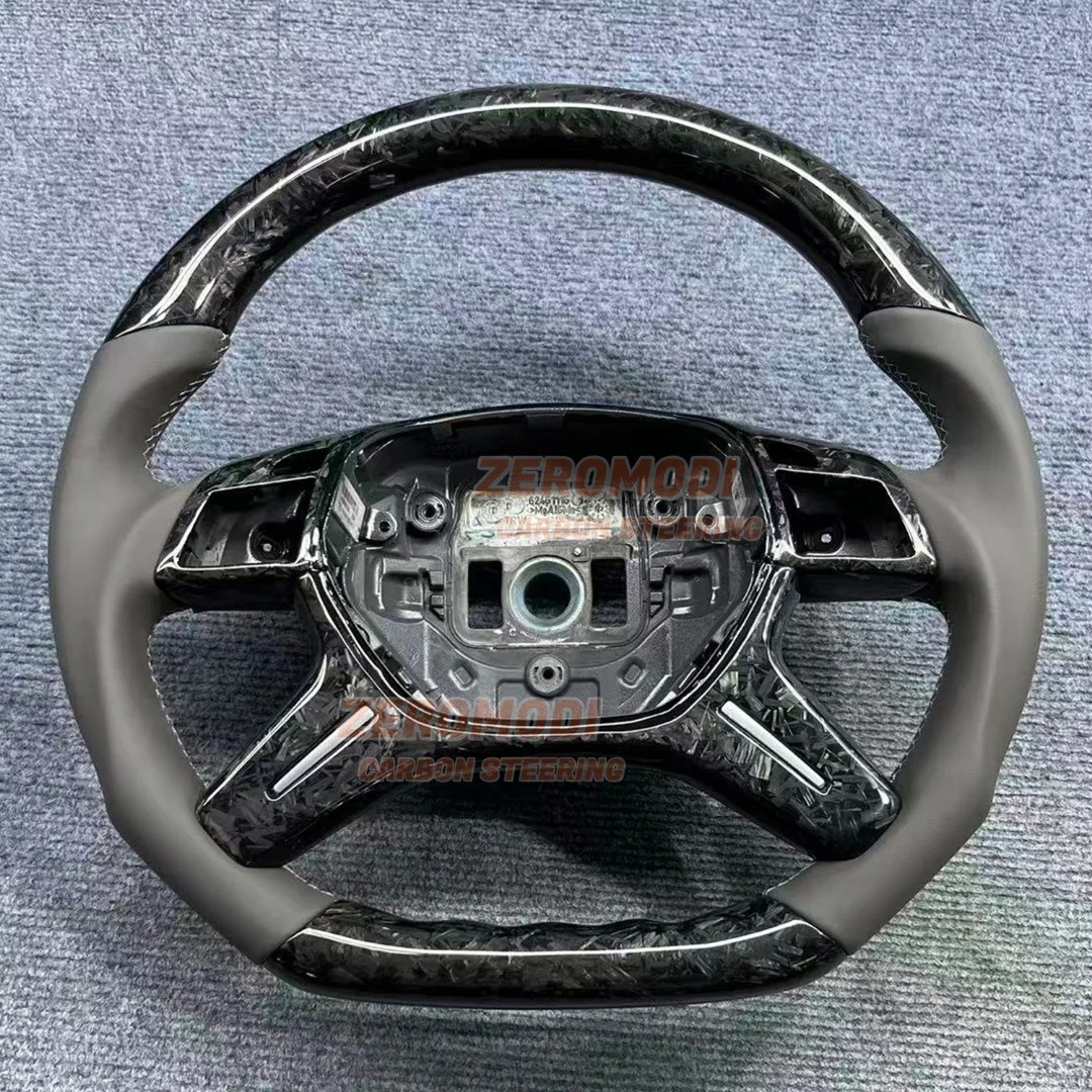 Replacement Real Carbon Fiber Leather Steering Wheel for Mercedes-Benz W204 W166 W212 W246
