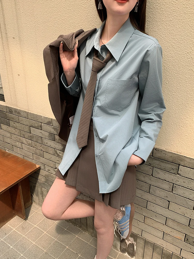 

Missneko Casual Cotton irt Women's Classic Color Design Loose Fit Long Sve Breathable Comfortable Spring Faion