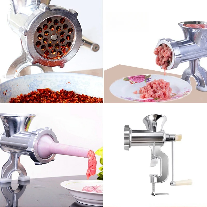 

Hand-cranked Meat Grinder, Household Meat Cutting Machine, Manual Small Sausage Making Machine, Aluminum Alloy Clip Type Blender