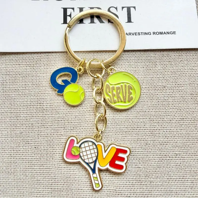 Mini Tennis Ball Key Ring Sports Gift Idea for Party Favors and Bag Pendants