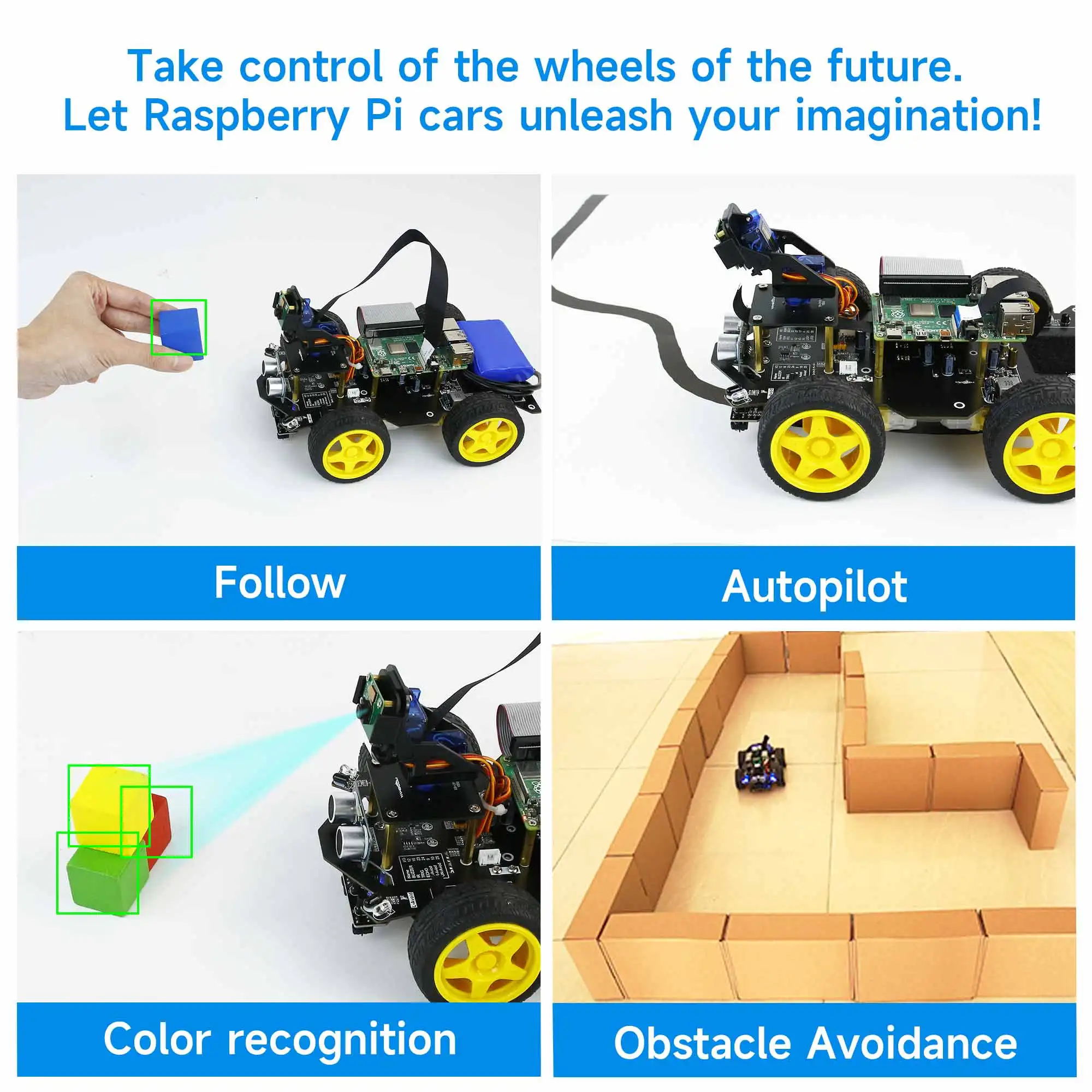 Imagem -04 - Raspbot ai Vision Robot Car Kit Programável com Câmera Raspberry pi 4b 3b