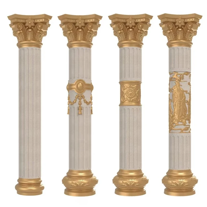 Concrete pillar mold casting Roman column Cement building House decoration