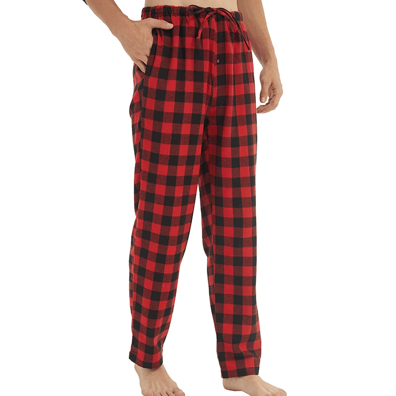 Mens Flannel Pajama Mens Flannel Pjs Pants Lounge Pants with Pockets  Plaid Mens Pajama Bottoms Pajama Pants for Men Flannel Pj