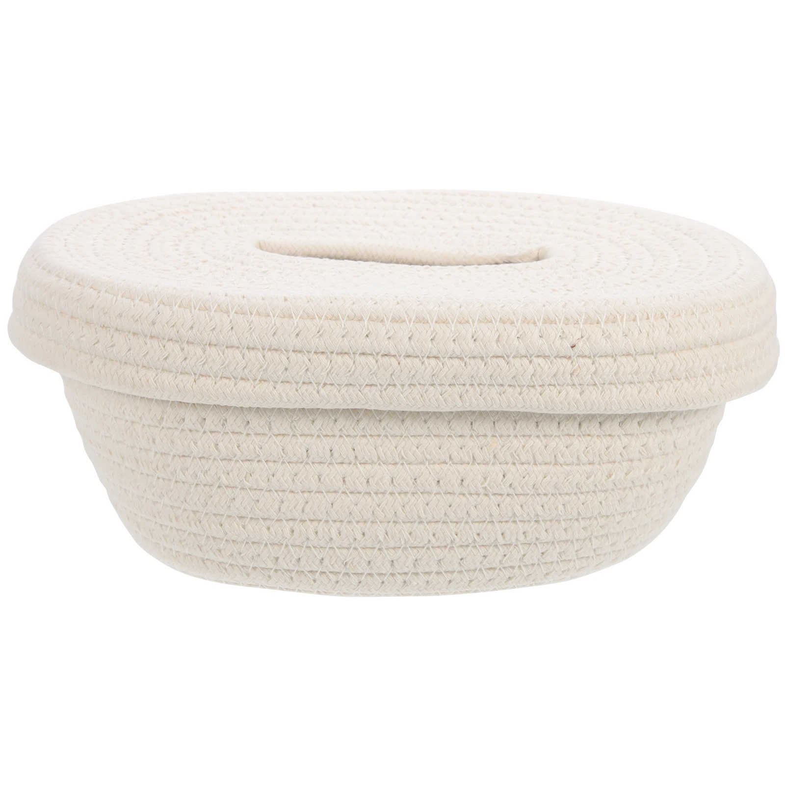 

Cotton Rope Woven Tissue Box Reusable Desktop Paper Storage Organizer Home Hotel Café Use Modern Napkin Holder Multi-Use Tissue
