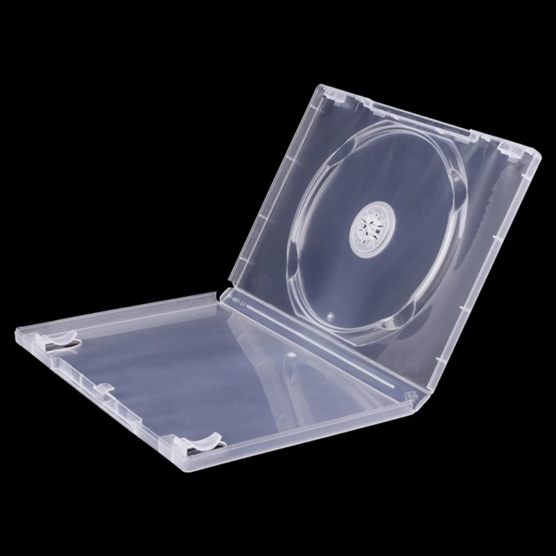 ♦Transparent Bottom CD Box Empty CD Case PP Plastic Milky Transparent CD Case CD Case Capacity 1 Discs High Quality Durab
