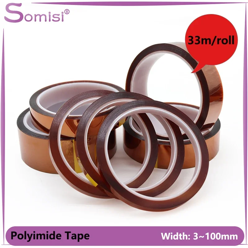 1/3/5Rolls Heat Thermal Insulation Tape Polyimide 3D Printing Board Protection Adhesive Electrical Insulating Tape