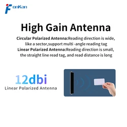 12dbi 900*100*28mm Linear Polarization UHF RFID Flat Panel Antenna For Access Conrol System