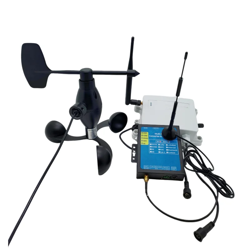 2026 CE RoSh Certification RS485 MODBUS Digital All-in-One Cast Aluminum Self Heating Combined Anemometer and Wind Vane Sensor