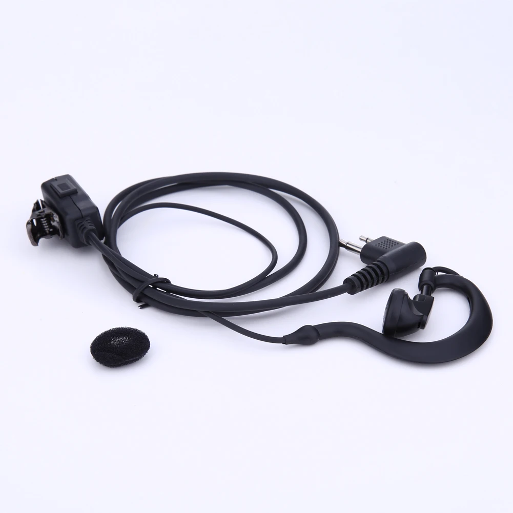 2-Pin Earpiece Headset Mic for Walkie Talkie Ear Hook Earpiece Replacement Portable for Motorola CB Radio CP88 CP040 CP100 CP110