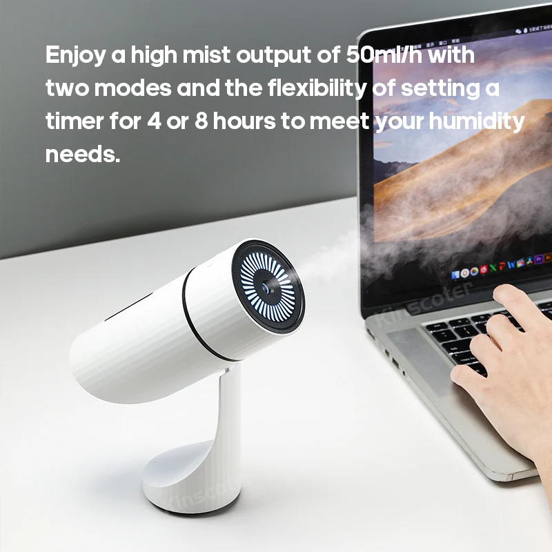 Wireless Air Humidifier 260ML USB Aromatherapy Diffuser 1000mAh Rechargeable Battery Ultrasonic Cool Mist Maker Quiet JJ4104
