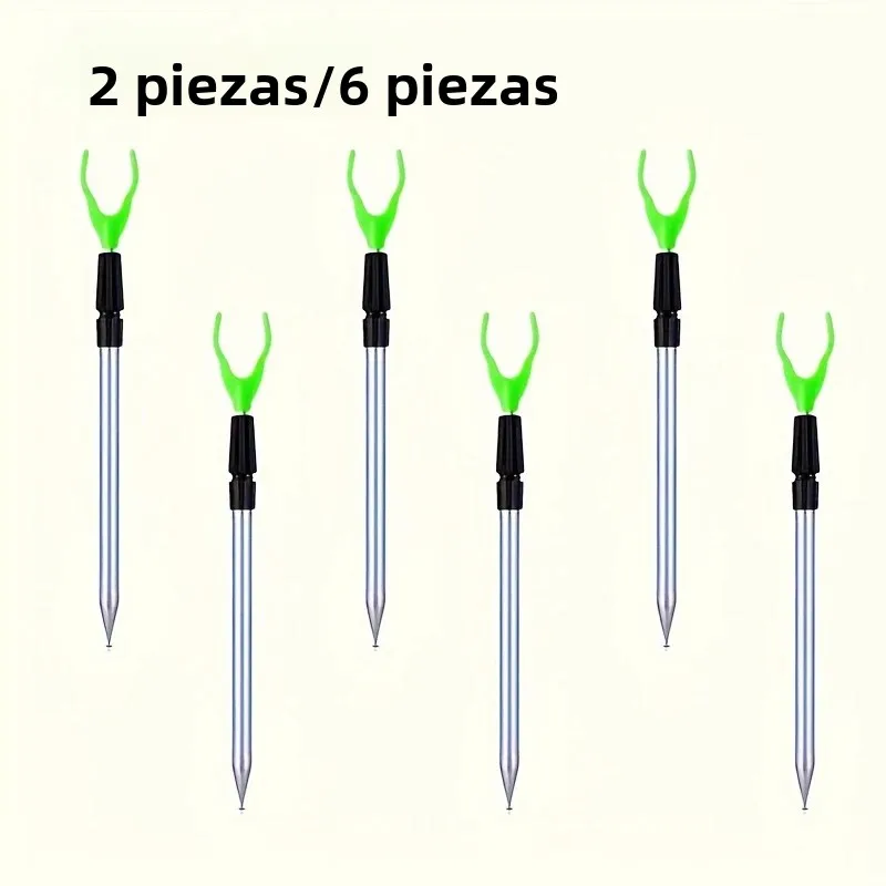 Soporte Extensible para Cañas de Pescar (2/6 Piezas), Estante de Soporte para Cañas de Pescar en el Suelo, para Pesca de Bagre