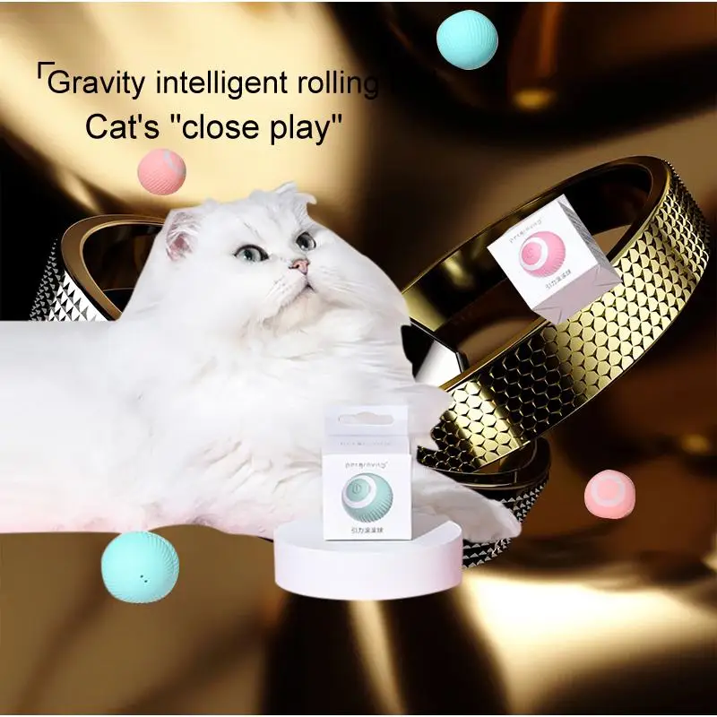 

Interactive Gravity Smart Rolling Ball Cat Toy with Catnip - The Ultimate Pet Supplies for Endless Fun and Exercise