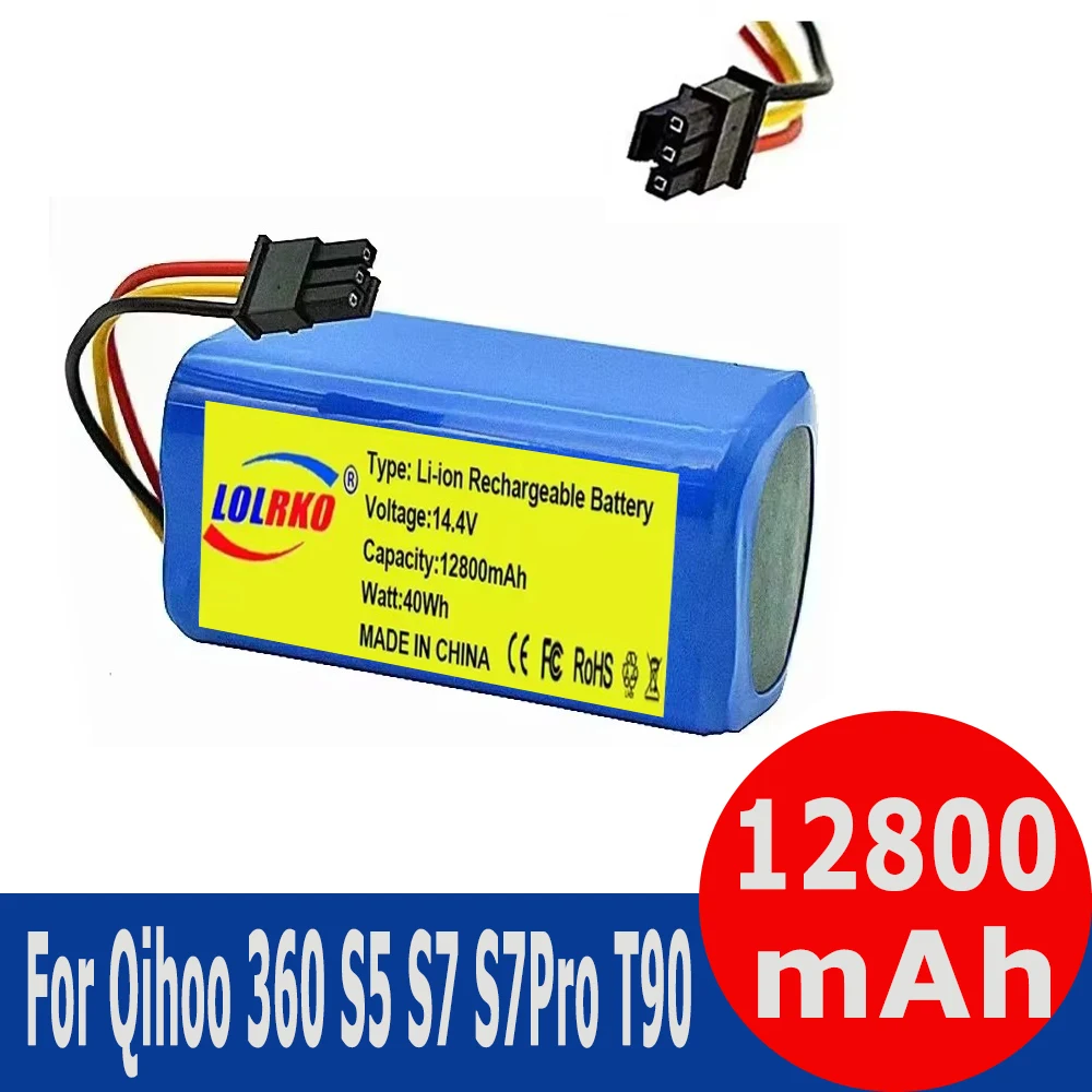 

Battery For Qihoo 360 S5 S7 S7Pro T90 X9 3000mAh 14.4v Robotic Vacuum Cleaner Replacement Batteries Part