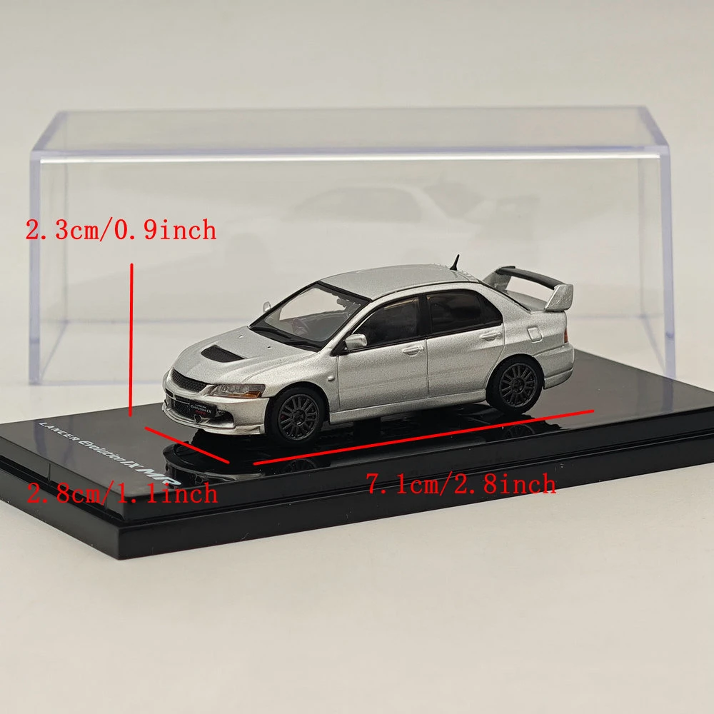 Hobby Japón 1/64 Lancer GSR Evolution IX MR con modelo de pantalla de motor Cool Silver Metallic HJ647054S colección de coches fundidos a presión