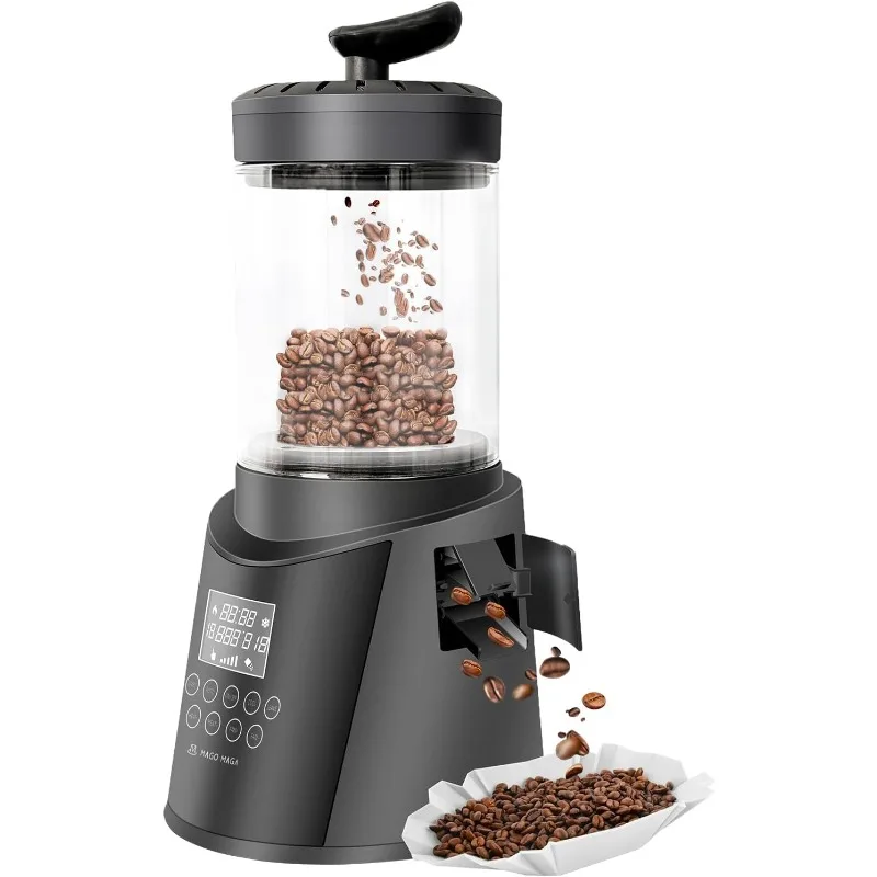 Smart Home Kaffeebohnenröster, Digitalanzeige, automatische und manuelle Modi, 300 g Kapazität, extrem niedrige Rauch-Chaff-Kollektion 120 V, Ver1.1