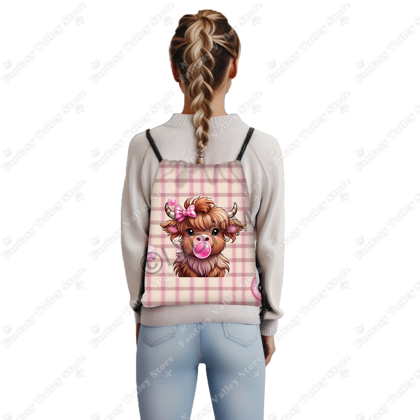 Add Design Customize Your Image / Logo / Name on The Drawstring Bag Women Men Personalized Causal Backpack Travel Bags