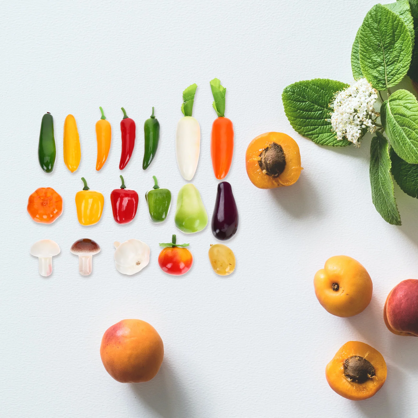 

17pcs Simulation Vegetables Realistic Foams Models Kids Educational For Preschool Learning Cognitive Development Fake Vegetables