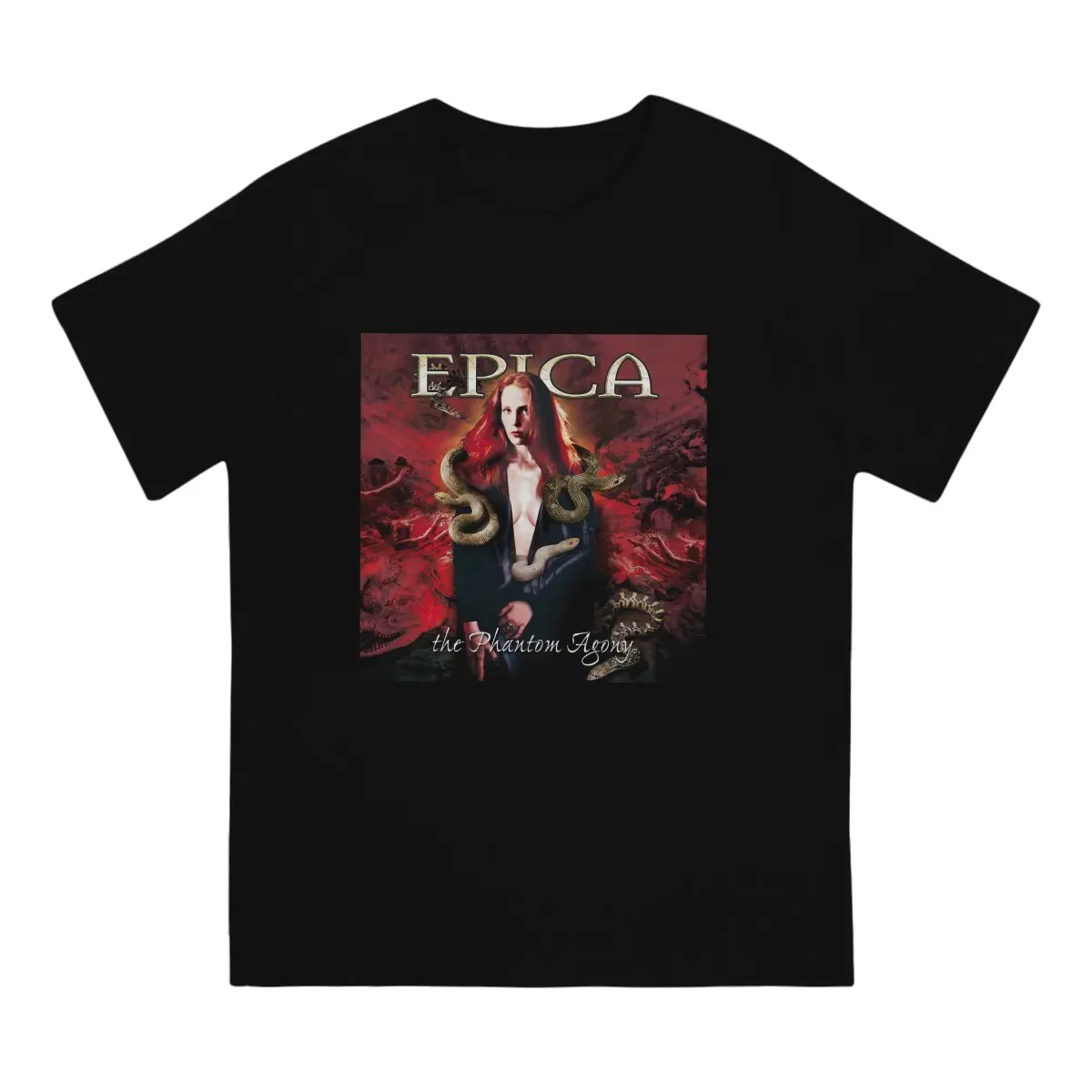 The Phantom Agony Music T-Shirt Men E-Epica Funny Pure Cotton Tees Round Collar Short Sleeve T Shirts Summer Tops