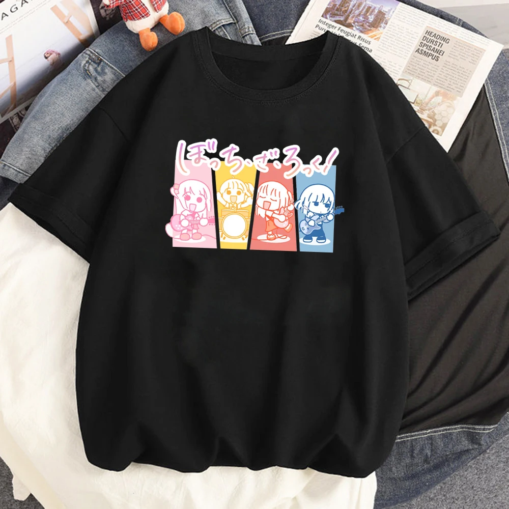 BOCCHI LE ROCK!, nouvel anime! T-shirt gothique pour femme, vêtements féminins drôles, dessin animé Kawaii, Hitori Bocchi, Unixex, Y2K