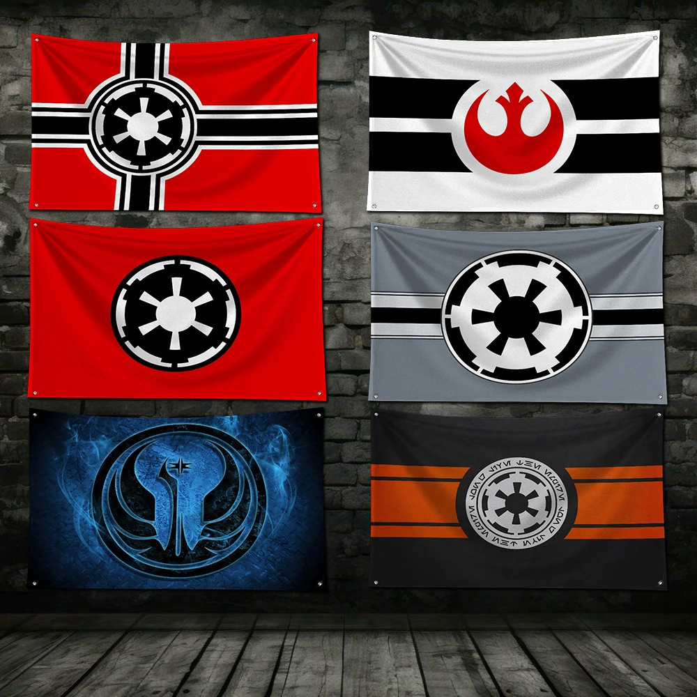 3x5 Ft Galactic Empire Rebel Alliance Flag Polyester Printing Banner for Garage Wall Art Out Door Decoration With Brass Grommets