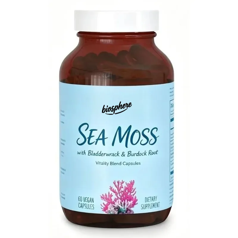 Seaweed capsules contain swordfish, burdock root, and biotin - skin, thyroid, digestive, and immune health support -60 capsules