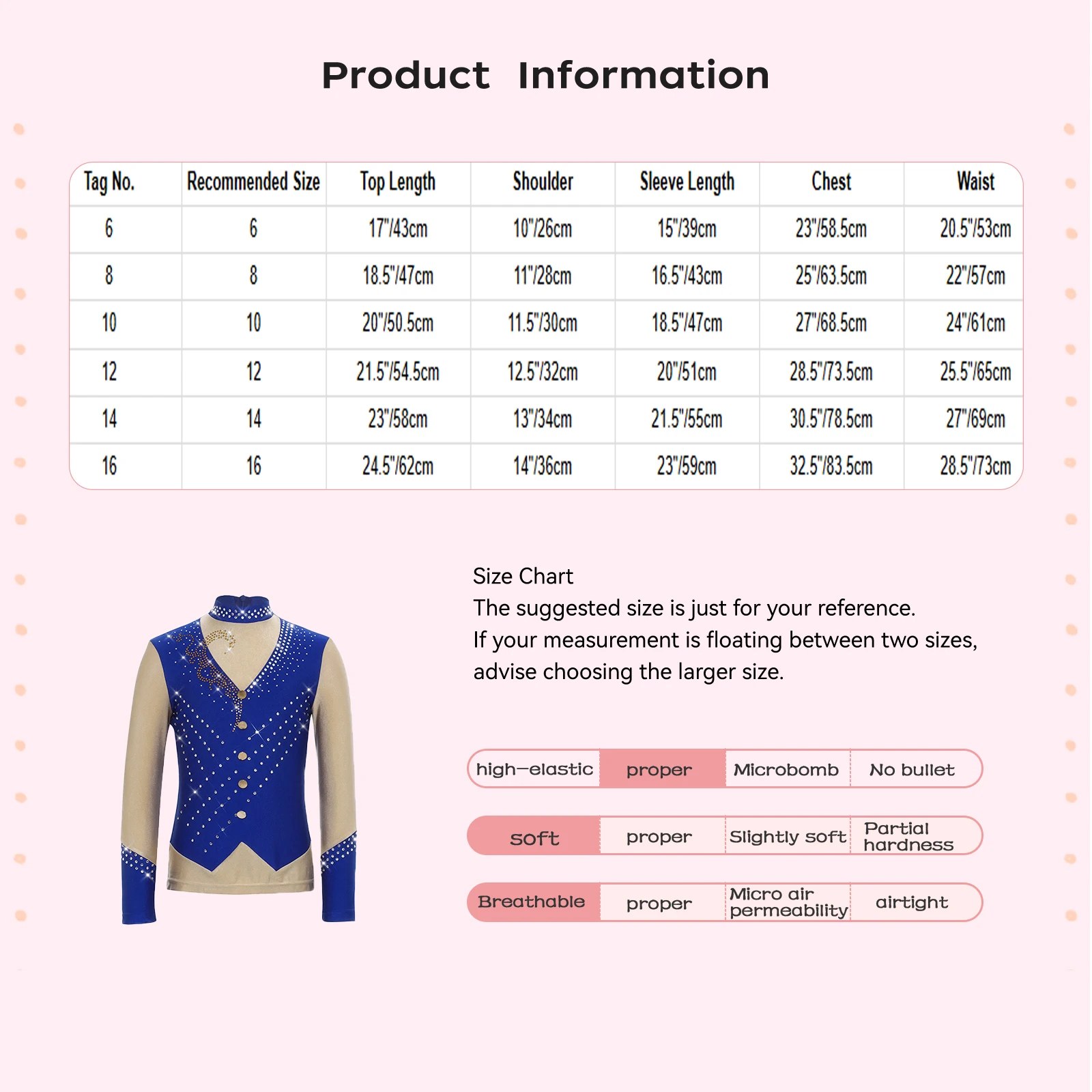 Kids Girls Long Sleeve Contrast Color Top Sparkly Rhinestones T-shirts for Figure Ice Skating Artistic Gymnastics Dance Workout