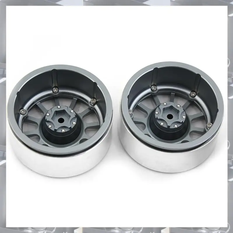 

A84F-4Pcs 2.6 Inch Metal Beadlock Wheel Rim Hub For 1/8 1/10 RC Crawler Car TRAXXAS TRX4 Axial SCX10 Wraith RR10 Capra