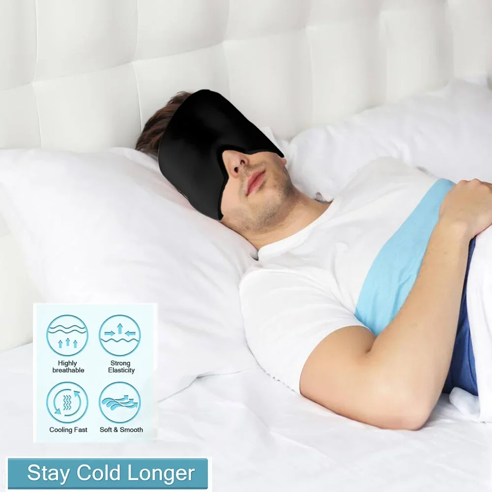 Cold Pack Gel Cold Headache Ice Cap Migraine Relief Cap Stress Relax Pain Head Hot Cold Therapy Eye Mask Ice Hat Massage Tool