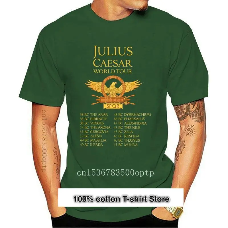 

Camiseta de манга corta para hombre, camisa de la nueva marca Julius Caesar World Tour Spqr