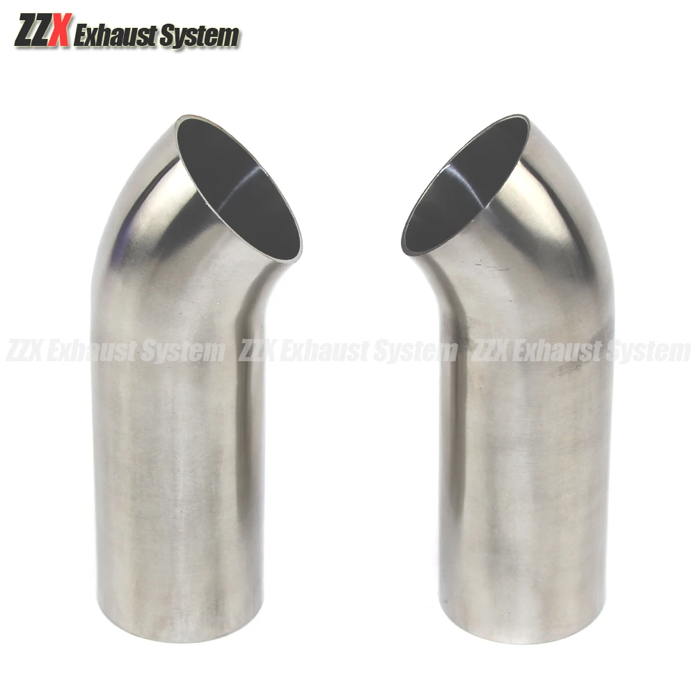 Auto Exhaust Pipe Fittings, 304 aço inoxidável, 45 °, cotovelo estendido, grau alimentício