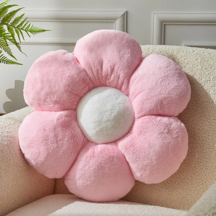 

Pink Flower PillowFlower Shaped Throw Pillow 15.7In Daisy Pillow Cushion Cute Flower Seating Cushion Home Decorative Pillows fo