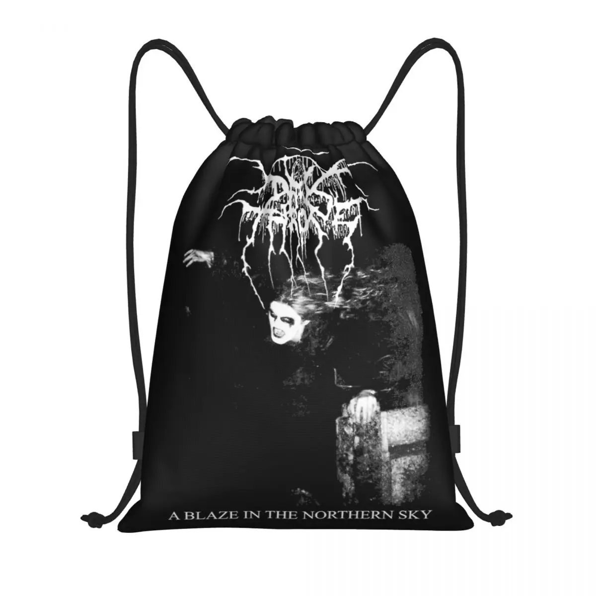 Darkthrone A Blaze In The Northern Sky Drawstring Bags Sports Backpack Gym Sackpack String Bag for Exercise