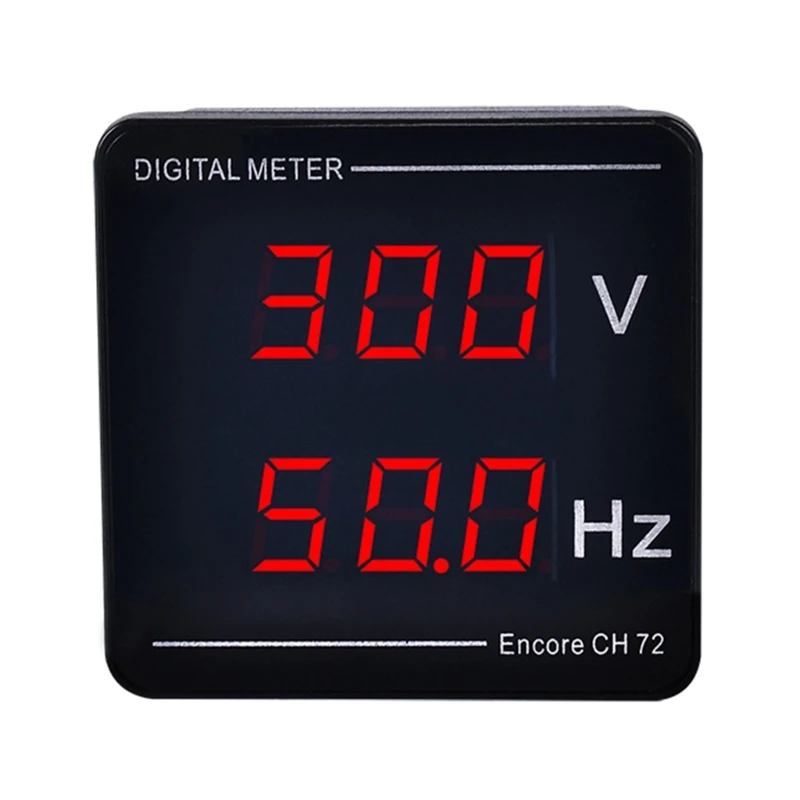 Digital HZ-Meter Panel Voltmeter Frequency LED Display AC50-500V 10-99.9HZ Embedded Installation Compact-size