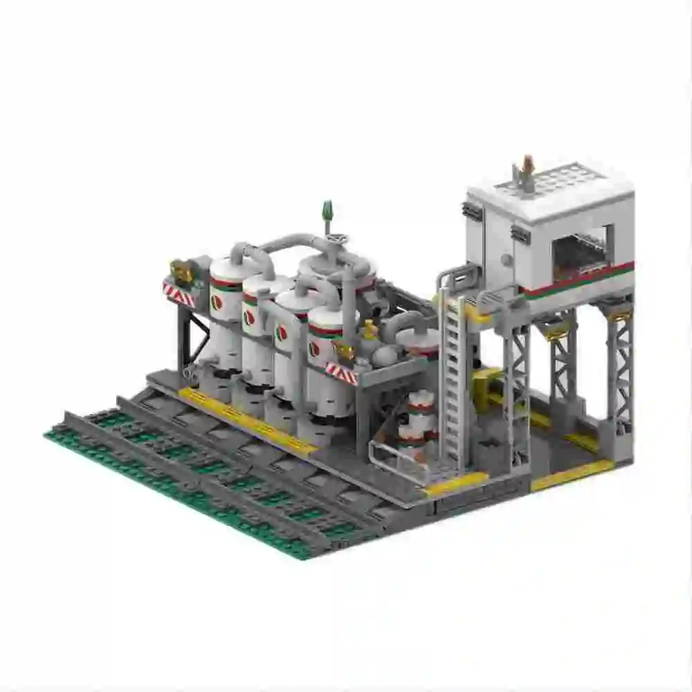 MOC-127086 Stedelijke Architectuur Octan Transferstation Splitsing Montage Bouwsteen Model • 611 Onderdelen Kinderen Verjaardag Speelgoed