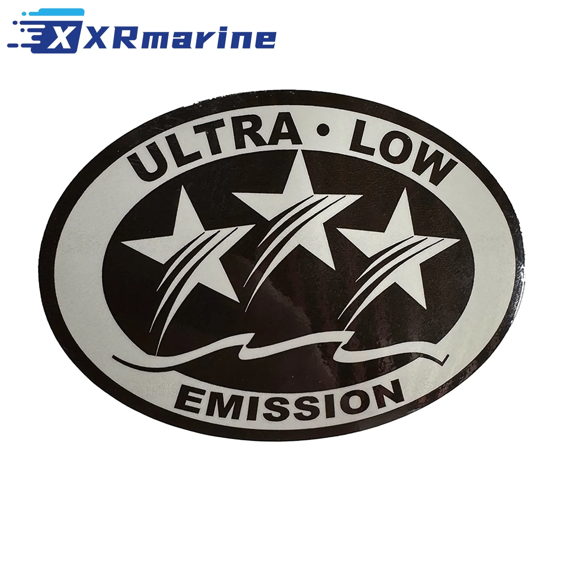 Silver Ultra Low Emission 3 Star California DOT Outboard Sticker 3.66