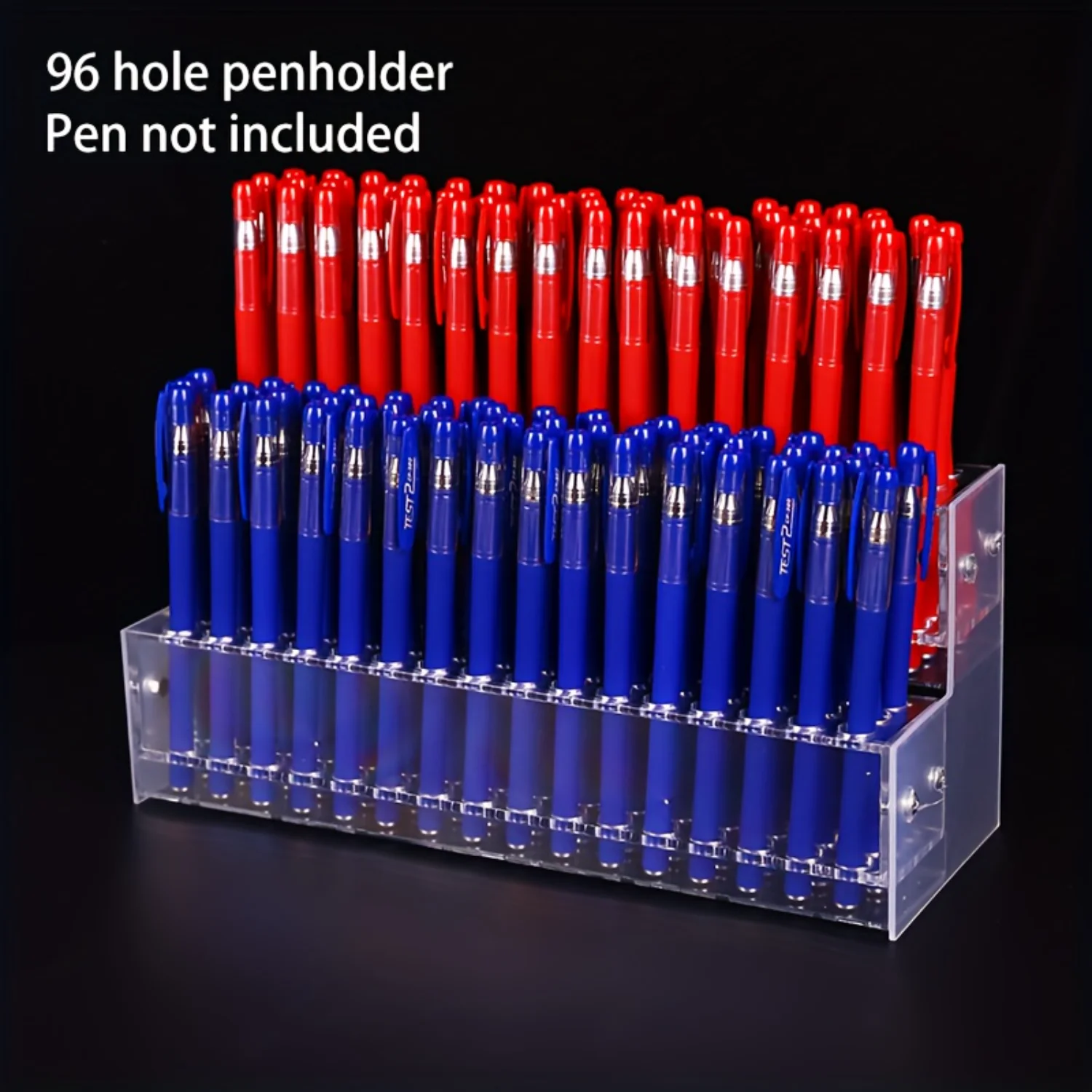 Acrylic Pen Organizer - Stylish Desktop for Ballpoint Pens, Neutral Ladder Design - for Office, & Stationery Stores