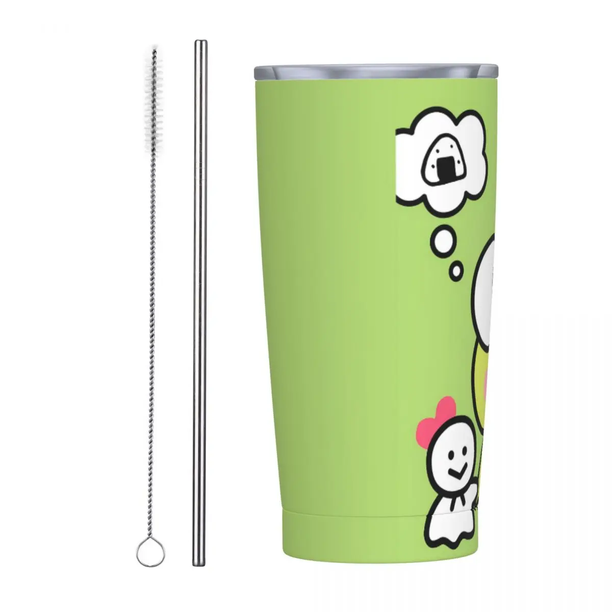 Stainless Steel Tumbler Keroppi Big-Eyed Frog Think Coffee Mug Heat Preservation Cold and Hot Mug Cup Travel Custom Water Bottle