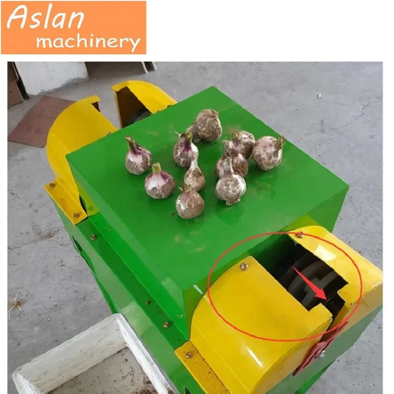 Industrial fresh garlic root cutter /garlic stem cutting removing machine