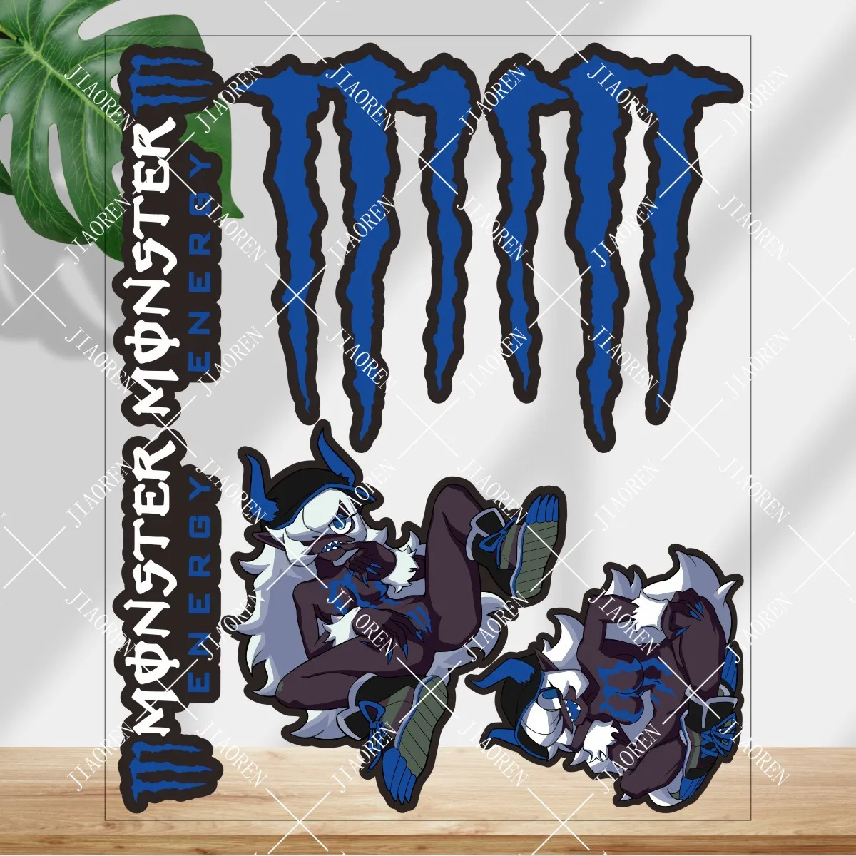 

Christmas Monster Energy Sticker Logo Motorcycle Helmet Tank Car Bike Reflective Decal Kit #6