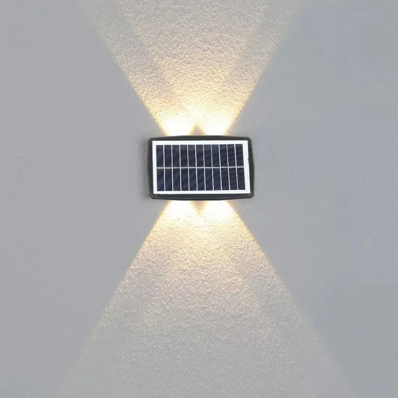 Solar-Powered Porch Lights for Outdoor Decoration, No Wiring Needed LED Wall Lights for Garden Villa Courtyard, Rechargeable