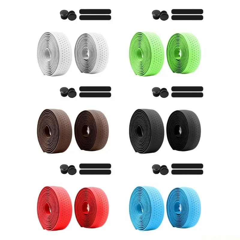 

M5TC 2Pcs Comfortable Bikes Handlebar Tape Bicycles Handlebar Tape Shock Absorption Cycling Handle Wrap Bikes Accessory