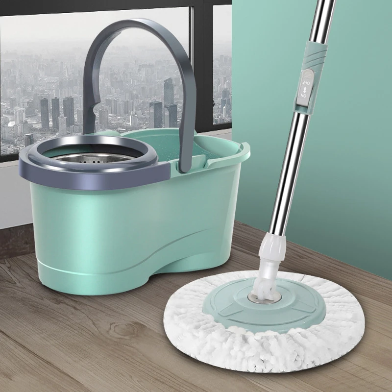 1set Automatic Rotating Mop /3pcs Mop Replacement Head, Clean Microfiber Tow Bucket Lazy Magic Mop Bucket.