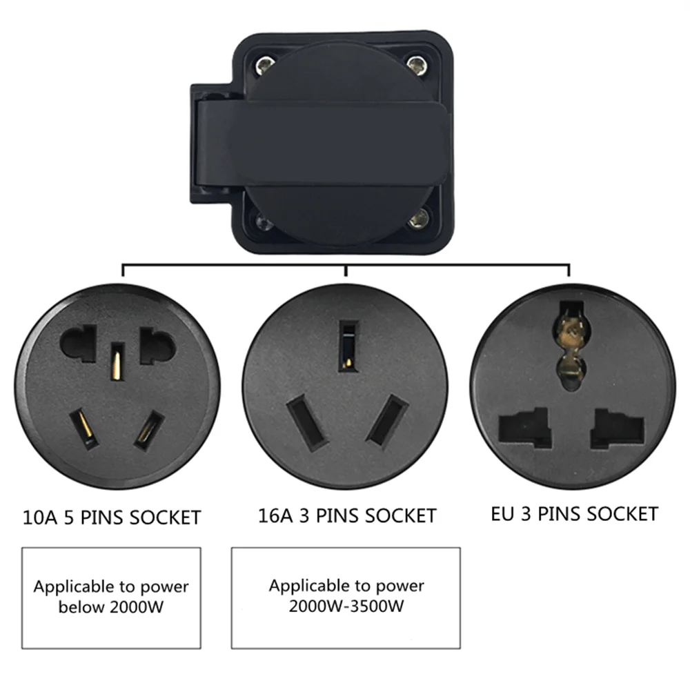 16a 220v ev carregador do agregado familiar conector universal cabeça dupla conversão plug adaptador de extensão ac post linha sae j1772 iec 62196