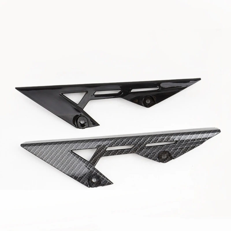 D5BE Motorcycle Drive Chain Guard with Polypropylene Cover, Metal Bracket and Hardware for Rear Swingarm Replacement