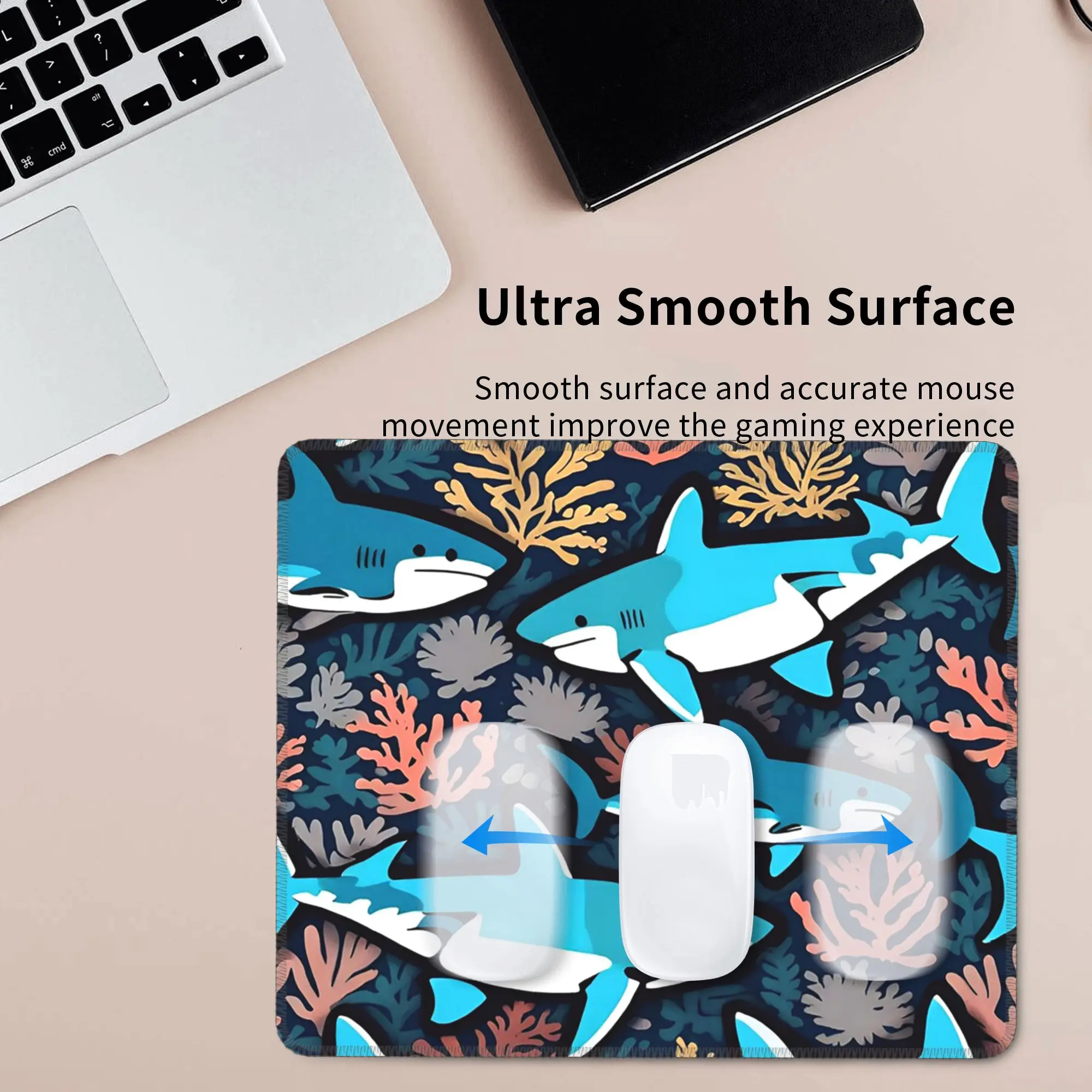 Shark Group Fish And Aquatic Plants Mouse Pad Computer Keyboard Mouse Mat Gamer PC Laptop Desk Mat Office Table Mats