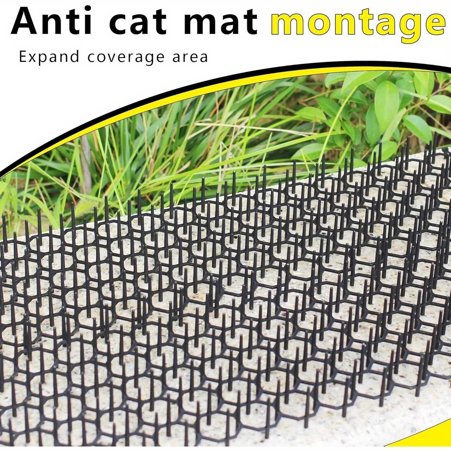 Cat Repellent Mat Spike Anti-climbing Fence Wall Harmless Pet Control Spiked Carpet Squirrel Cat Dog Anti-vandalism Spiked Mat