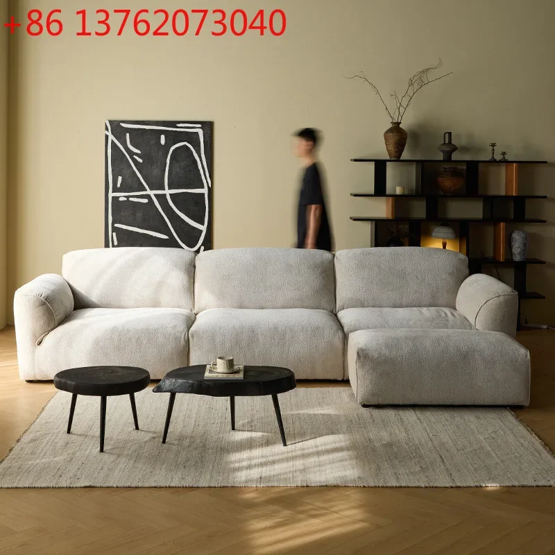

Modern Italian minimalist living room combination L-shaped villa large apartment sofa