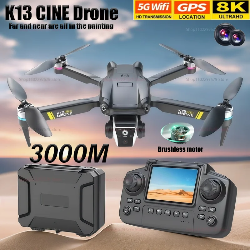 

K13 MAX Drone 8K HD Dual Camera 5G FPV Obstacle Avoidance Brushless Motor Quadcopter with Intelligent Flight APP Toy Gift