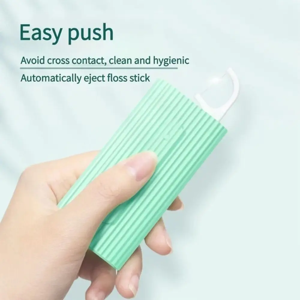 Tooth Care Dental Floss Container Oral Cleaning Automatic Case Teeth Flosser Stick Floss Pick Dispenser Teeth Floss Storage Box